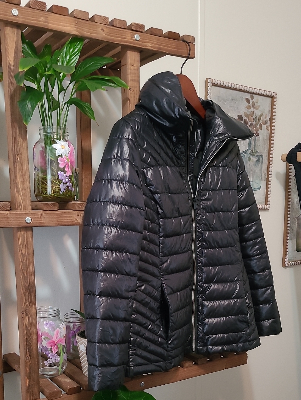 Black Puffer Jacket - Picture 3 of 5